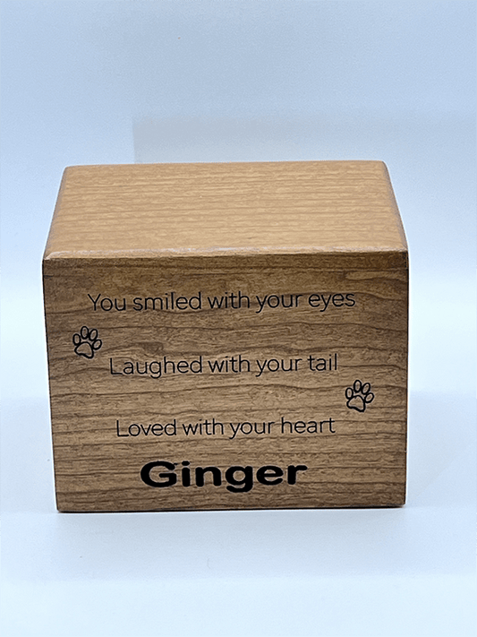 Dog Urn Personalized Wood. Eyes That Smiled Engraved 2 Sizes Dog Urn Pets Memories Forever Small. 25lbs 
