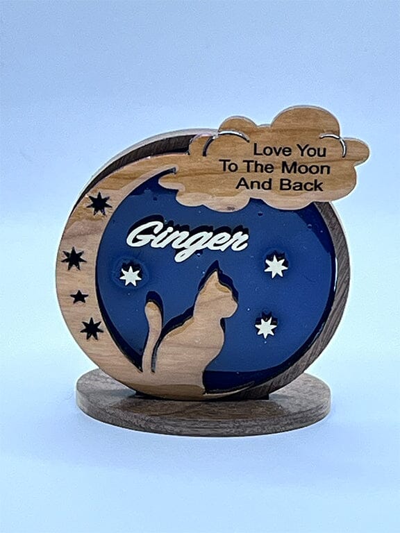 Personalized Cat Memorial To The Moon Plaque Pet Memorial Plaque Pets Memories Forever 