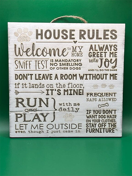 Wood Dog House Rules Sign Dog Sign Pets Memories Forever 