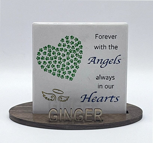 New Forever With The Angels Pet Loss Gift Pet Loss Plaque Personalized Pet Loss Gift Pets Memories Forever 
