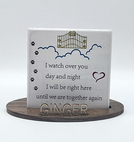New I Watch Over You Pet Loss Gift Pet Loss Plaque Personalized Pet Loss Gift Pets Memories Forever 