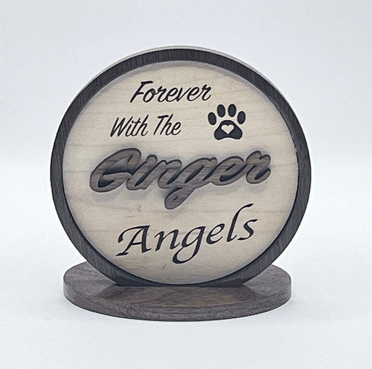 New Round Pet Loss Gift Plaque With the Angels Personalized Pet Loss Gift Pets Memories Forever 