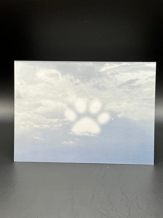 Paw Prints In Clouds - Pet Sympathy Card Pet Sympathy Card Pets Memories Forever 