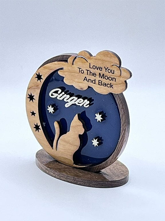 Personalized Cat Memorial To The Moon Plaque Pet Memorial Plaque Pets Memories Forever 