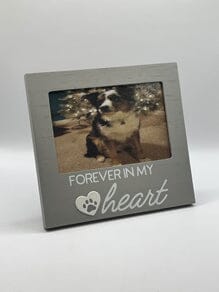 Pet Memorial Picture Frame "Forever In My Heart" Gray Pet Memory Frame Pets Memories Forever 