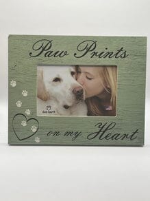 Pet Memorial Picture Frame Paw Prints Pet Memory Frame Pets Memories Forever 