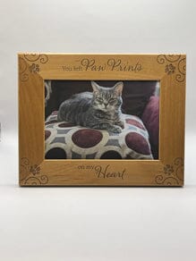 Pet Memorial Picture Frame You Left Paw Prints On My Heart Pet Memory Frame Pets Memories Forever 
