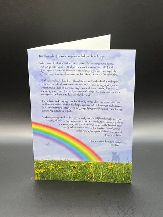 Rainbow Bridge - Pet Sympathy Card Pet Sympathy Card Pets Memories Forever 