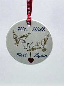 We Will Meet Again. Pet Loss Gift. Ceramic Medallion Pets Memories Forever 